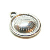 Pendentif, Médaillon avec Coquille Saint Jacques, Acier Inoxydable 304, finition