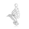 Pendentifs Oiseau Colibri 18.5 mm, Acier Inoxydable 304 finition Argenté
