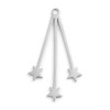 Pendentif triple Etoiles 40mm, Acier Inoxydable 304 finition Argenté