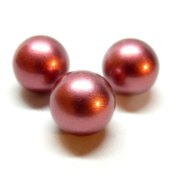 PS1177013 – Lot de 1 Perle Sonore 16mm Rouge Métalisé pour Création Bola de Grossesse