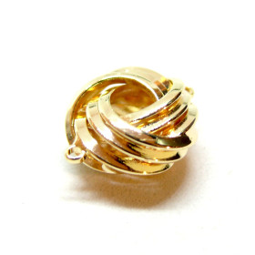 Connecteur, forme géométrique, Noeud d'amour 14mm, Laiton finition Doré,  pour création de bijoux raffinés