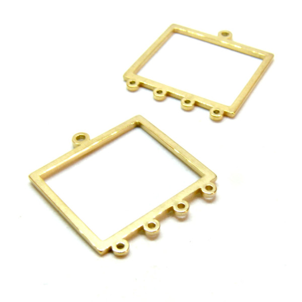 Multi Connecteurs, Chandeliers Rectangle 22mm , Acier Inoxydable 304 finition Doré REF 7