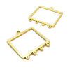 Multi Connecteurs, Chandeliers Rectangle 22mm , Acier Inoxydable 304 finition Doré REF 7