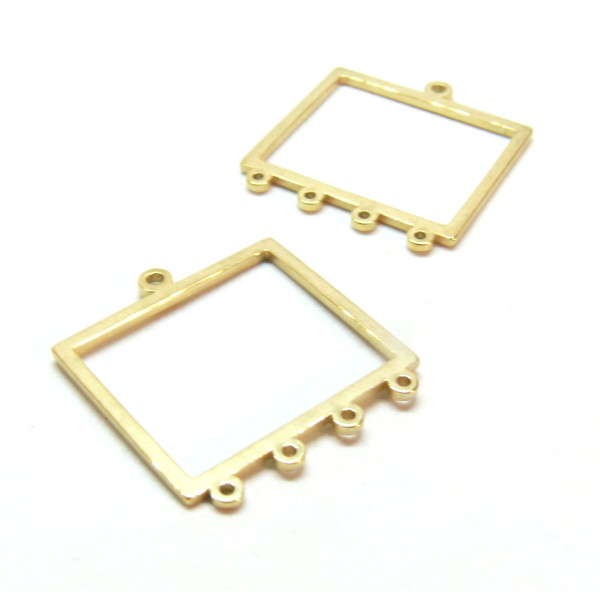 Multi Connecteurs, Chandeliers Rectangle 22mm , Acier Inoxydable 304 finition Doré REF 7