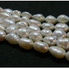 Perles Naturelles Keishi, forme de grain de riz 10mm, finition Crème