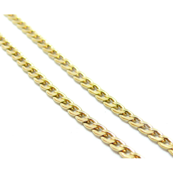 Chaine, maille Gourmette 4 par 3mm, Acier Inoxydable 304  finition Doré