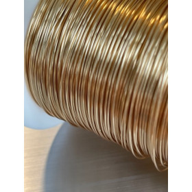 FIL DE CUIVRE 0.5mm, finition doré à l'or fin 18K,  Jauge 24