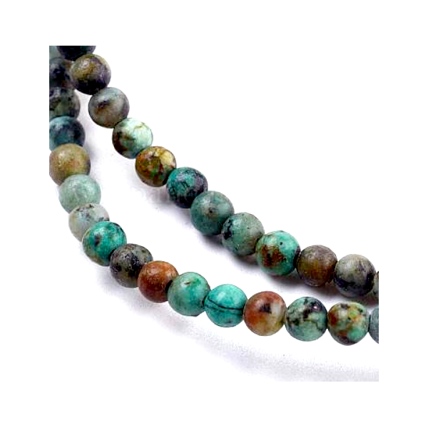 Perles Turquoise Africaine 2mm coloris L03