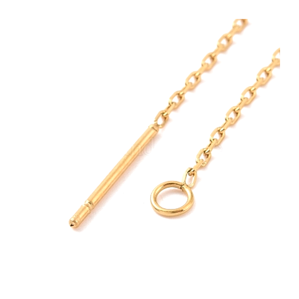 Chaines pour boucle d'oreille 10.9 cm, Acier Inoxydable 304 finition Doré, Placage IONIQUE