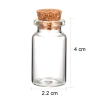 Flacons, mini fiole en verre 40 par 22mm, avec bouchon en liège