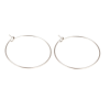 Boucles d'oreille, Créoles Tiges 40 mm par 0.7mm, Acier Inoxydable Chirurgical 316L finition Argenté