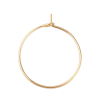 Créoles Boucles d'oreille 30mm x 0.8mm – Acier Inoxydable 316L Doré à l'or fin 18K