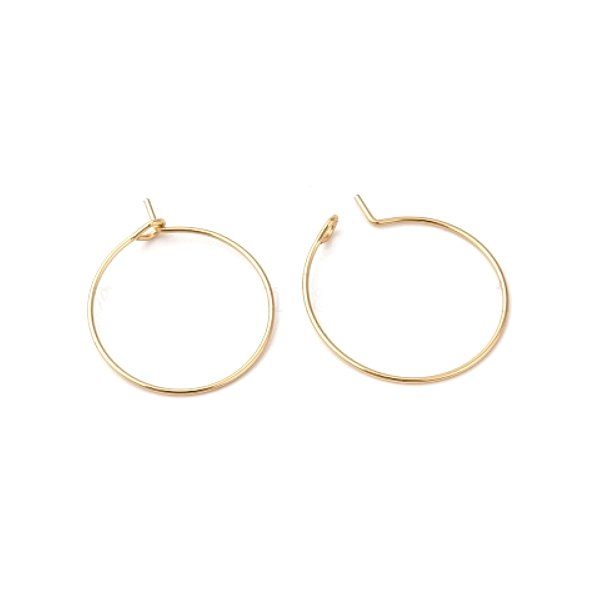 Créoles Boucles d'oreille 30mm x 0.8mm – Acier Inoxydable 316L Doré à l'or fin 18K