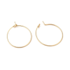 Boucles d'oreille, Créoles Tiges 30  par 0.8mm, Acier Inoxydable Chirurgical 316L, finition Doré à l'or fin 18K