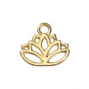 Pendentifs, breloque FLEURS DE LOTUS 17 mm, finition coloris Doré