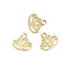 Pendentifs, breloque FLEURS DE LOTUS 17 mm, finition coloris Doré
