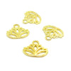 Pendentifs, breloque FLEURS DE LOTUS 17 mm, finition coloris Doré