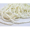 Perles Oblong, Nacre forme grain de riz  4 par 7 mm, coloris Blanc Irisé