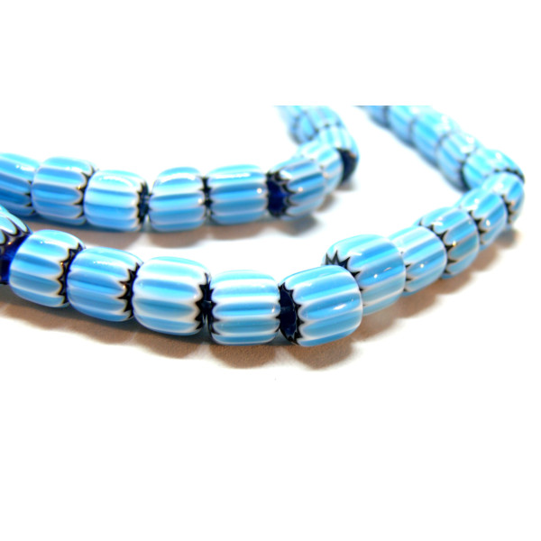 Perles Rondelles Verre 8mm, Verre Millefiori fait Main
