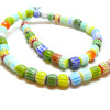 Perles Rondelles Verre 7 par 6mm, Verre Millefiori fait Main