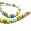 Perles Rondelles Verre 7 par 6mm, Verre Millefiori fait Main