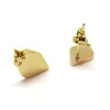 Boucles d’oreille Puce Goutte 13mm avec attache et poussoirs – Acier Inoxydable 304 Doré placage IONIQUE