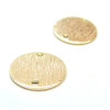 Connecteurs Cercle avec Stries 15mm, Laiton finition doré à l'or fin 18K