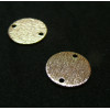 Connecteurs Cercle avec Stries 15mm, Laiton finition doré à l'or fin 18K