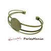 1 support de  bracelet  16mm PLATEAU LISSE BRONZE