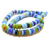Perles Rondelles Verre 8 par 3mm, Verre Millefiori fait Main