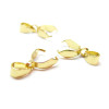 Pendentifs bélières à pince 12mm, Acier Inoxydable 304 finition Doré