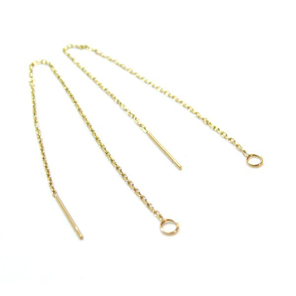 Chaines pour boucle d'oreille 10.9 cm, Acier Inoxydable 304 finition Doré, Placage IONIQUE