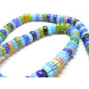 Perles Rondelles Verre 6 par 3mm, Verre Millefiori fait Main