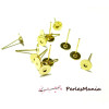 Boucles d'oreille, Puce plateau lisse Rond 5mm,  Acier Inoxydable 304 finition Doré 24K