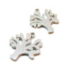Pendentifs Arbre 17mm, Acier Inoxydable 304 finition Argenté, pour bijoux raffinés