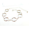Support de Bracelet avec 6 connecteurs de 12mm, Laiton finition Argent Vif