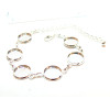 Support de Bracelet avec 6 connecteurs de 12mm, Laiton finition Argent Vif