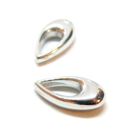 Pendentifs Goutte 16mm, Acier Inoxydable 304 finition Argenté