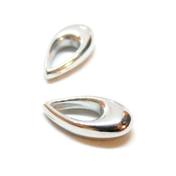 Pendentifs Goutte 16mm, Acier Inoxydable 304 finition Argenté