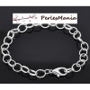 BRACELET 20cm CHAINE metal couleur ARGENT VIF