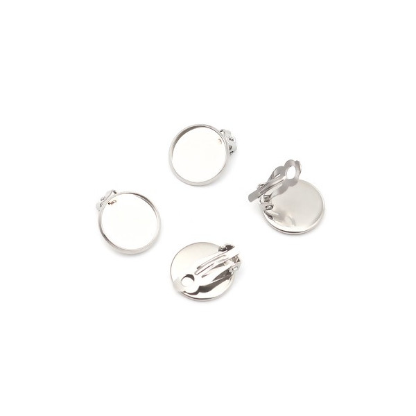 Supports de Boucles d'oreille Clips 14 mm  304 Acier Inoxyda