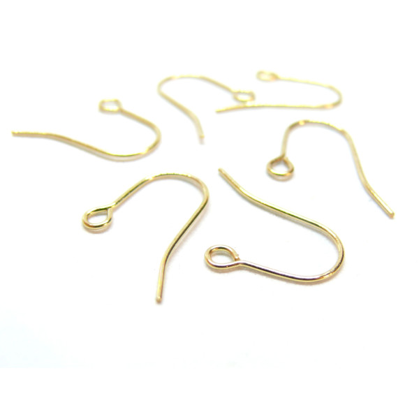 Boucles d'oreille Crochets 18 mm, ACIER INOXYDABLE 304 finition Doré