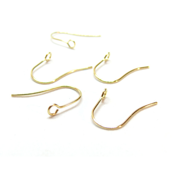 Boucles d'oreille Crochets 18 mm, ACIER INOXYDABLE 316 Chirurgical, finition Doré  à l'or fin 18K