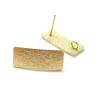 Boucles d'oreilles, Puce Rectangle Stardust 20mm Acier inoxydable 304 finition Doré, placage IONIQUE