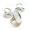 Support de Bague pour Cabochon Rond 30mm, Acier Inoxydable 304 finition Argenté