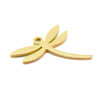 Pendentifs - Libellule 17mm - Acier Inoxydable 304 Coloris Doré - pour bijoux raffinés