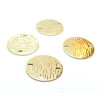 Connecteurs Cercle avec Stries 16mm, Laiton finition doré