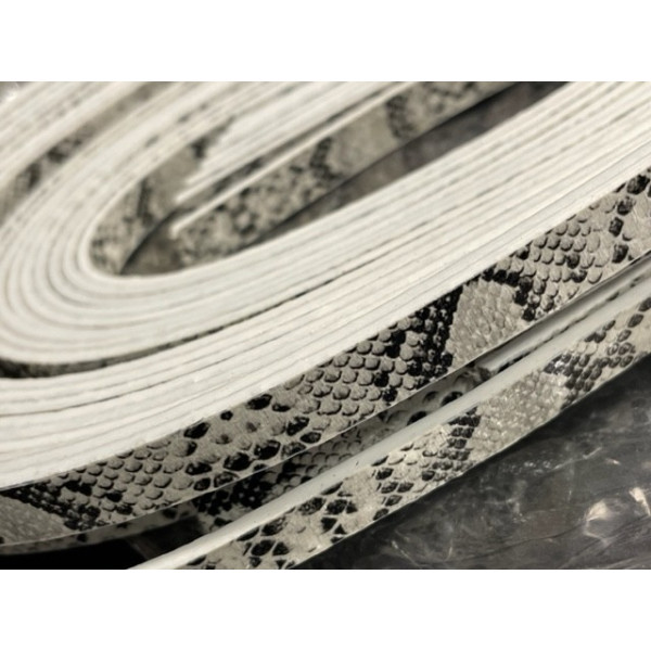 Cordon plat 10mm Imitation serpent