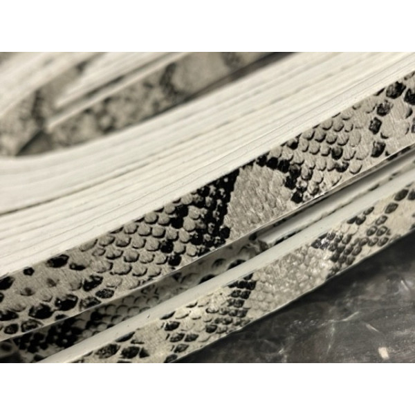 Cordon plat 10mm Imitation serpent