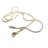Colliers chaine maille serpent 1 mm, laiton finition  Or Clair